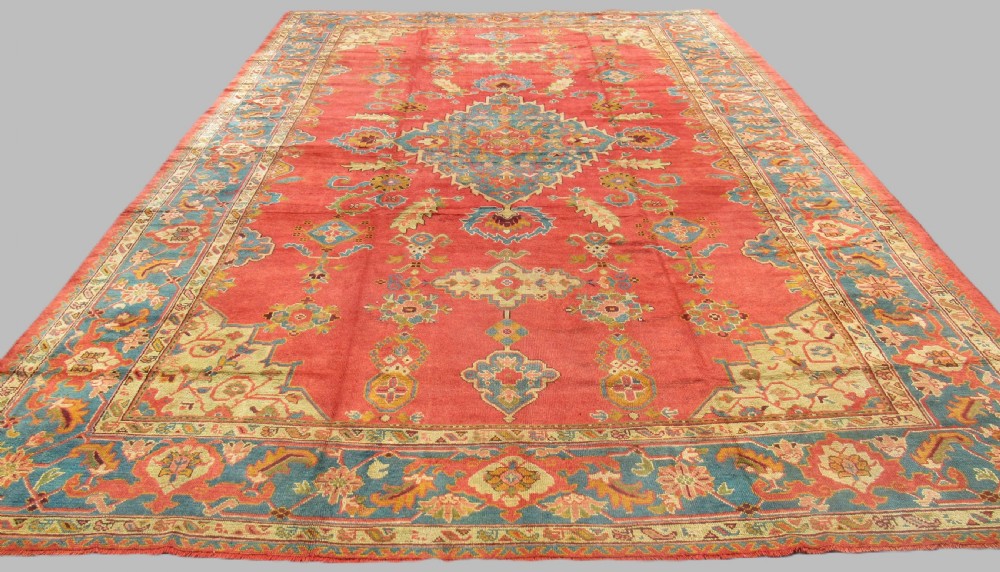 antique turkish oushak carpet large size and outstanding condition circa 1880