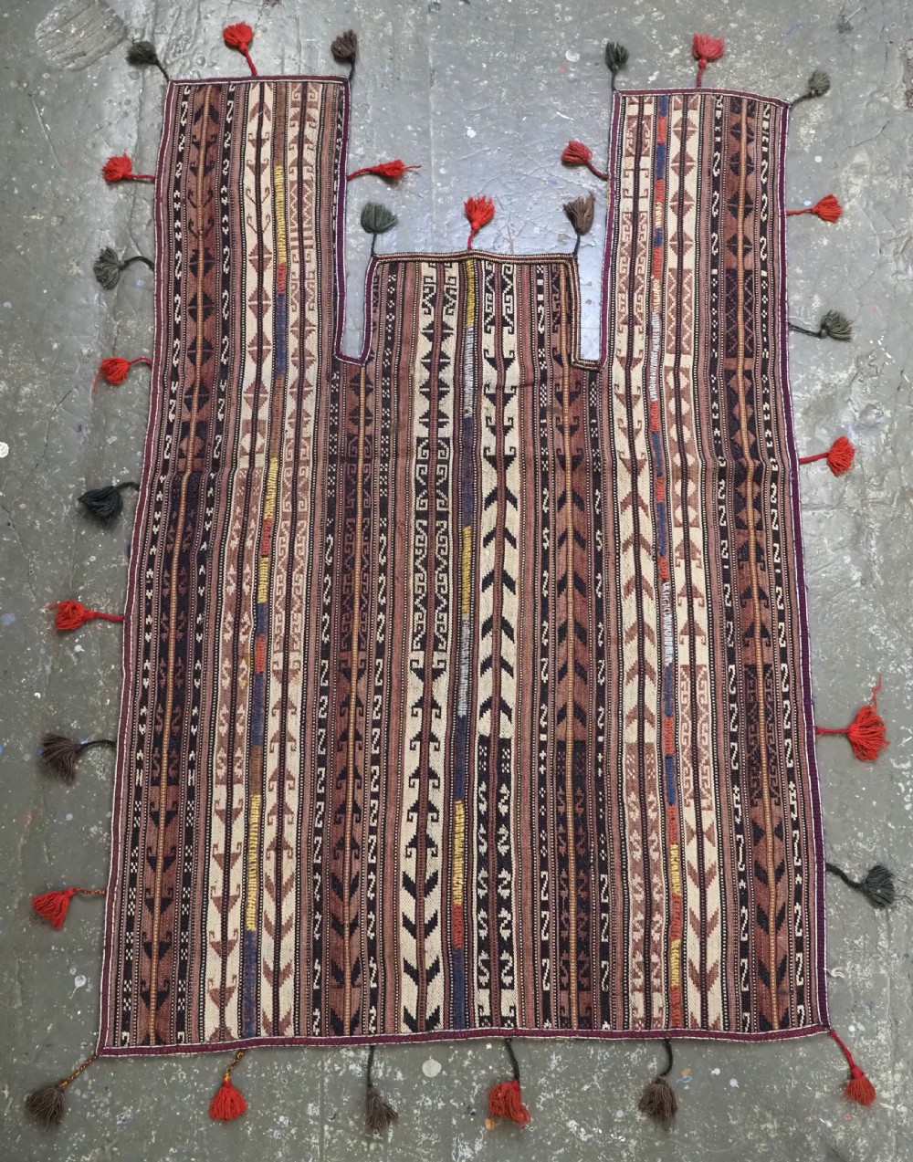 antique northern afghan ceremonial horse blanket cover circa 1900