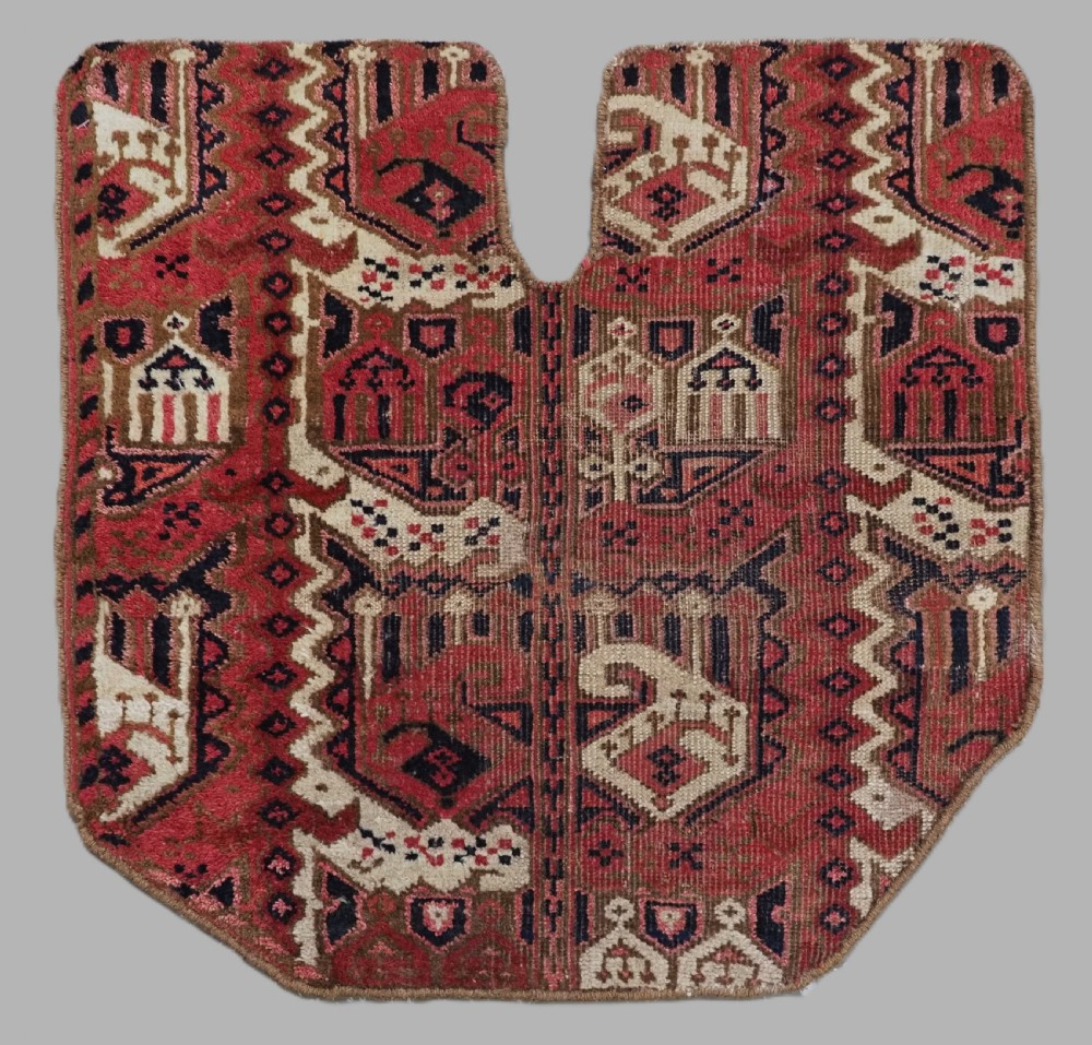 antique ersari beshir turkmen saddle rug cover circa 1880