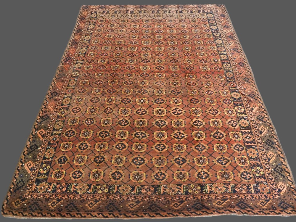 antique afghan village carpet with ersari beshir turkmen design circa 190020